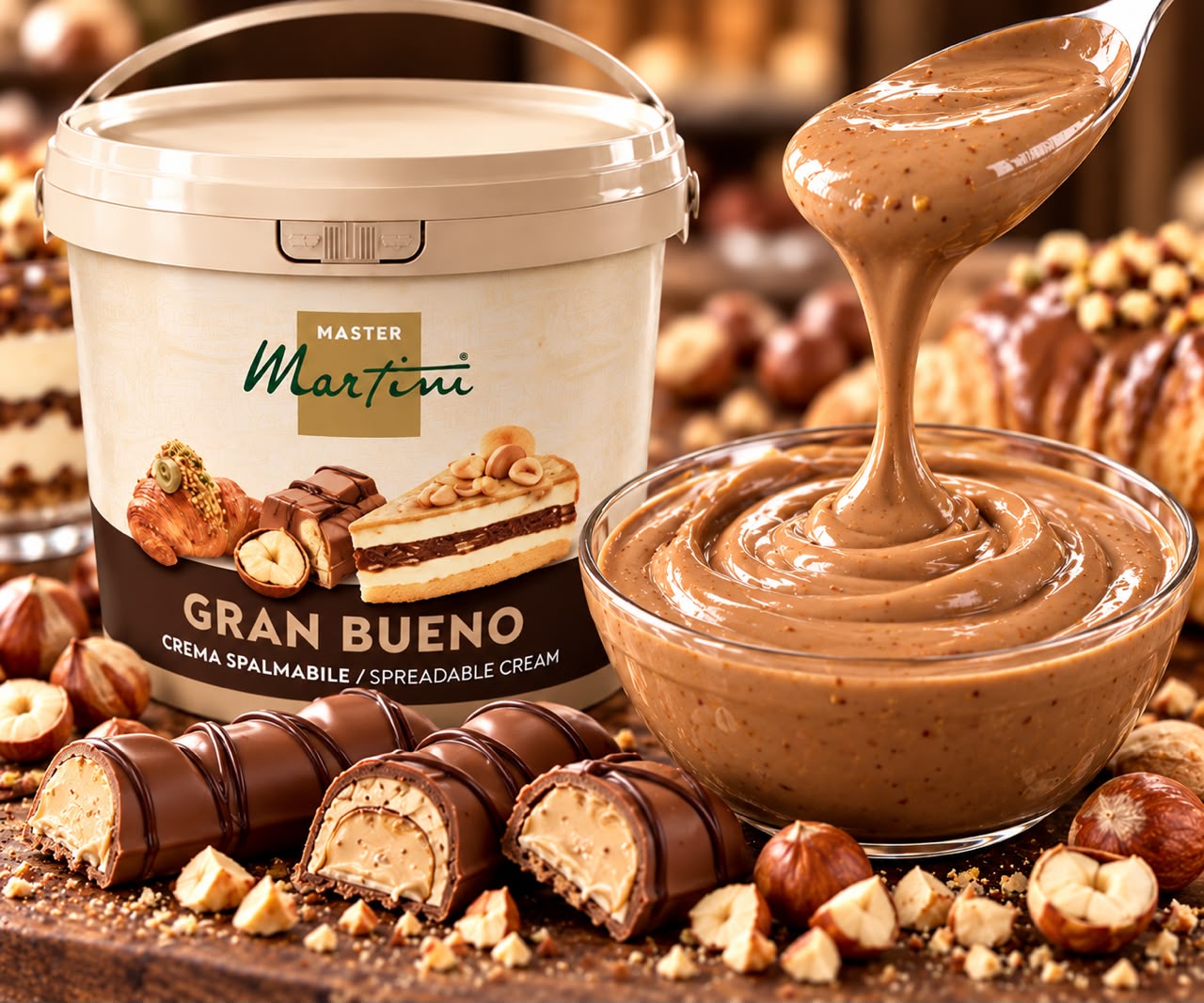 Gran Bueno — Sauce noisette au lait façon Bueno — idéale tiramisu, beignets, crêpes